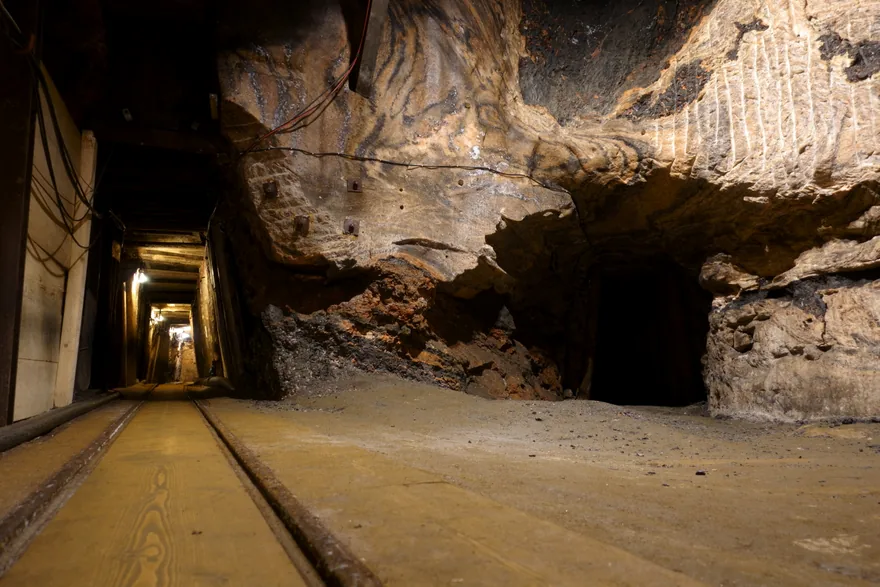 Stollen im Salzbergwerk Altaussee in der Steiermark