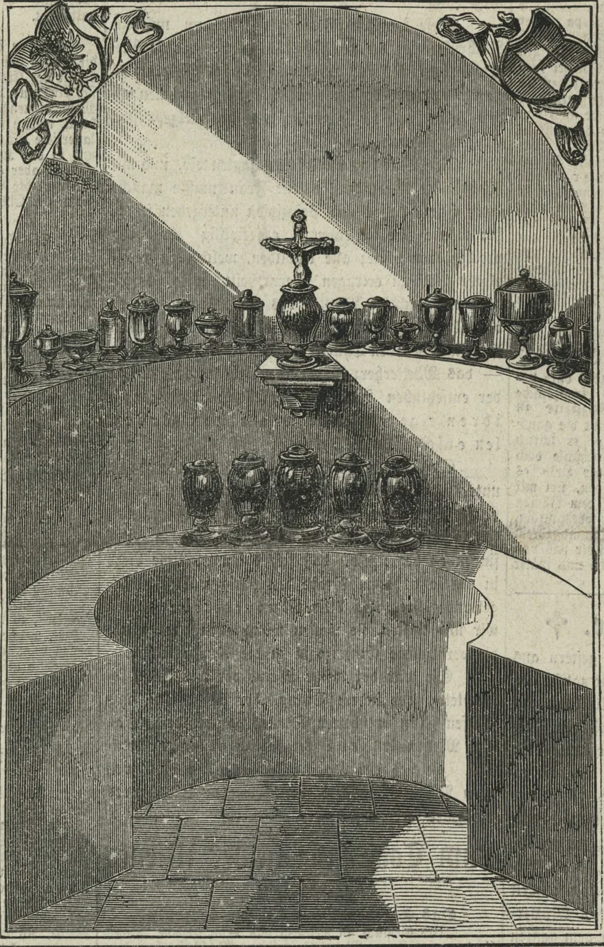 Herzgruft der Habsburger in der Loretokapelle der Augustinerkirche Wien (historische Aufnahme)